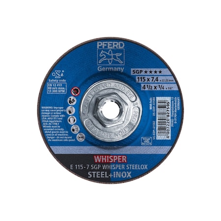 Pferd Grinding Wheel, 4-1/2"x1/4 61588